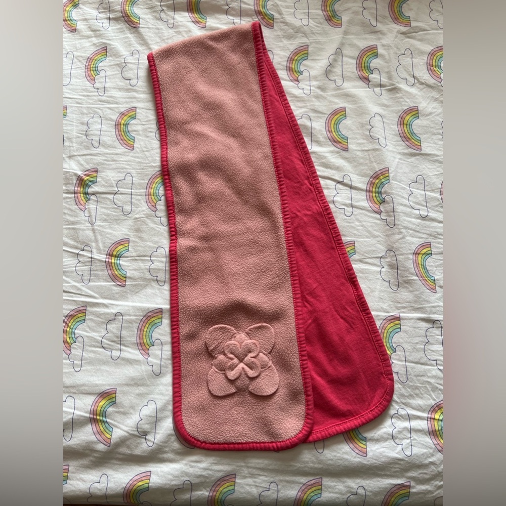 Oilily fleece appliqué scarf